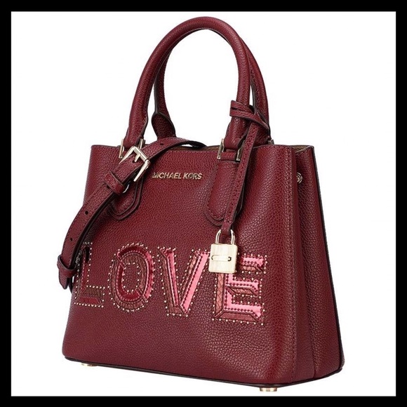 MICHAEL KORS Adele Medium Leather Messenger / Crossbody Bag
Color: Merlot Love - Picture 2 of 10